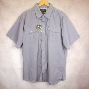 Oscar Sports Gray Short Sleeve Button Down Shirt Size 2XL
